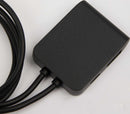 5-in-1 Charging Cable with USB-A/C Hub in Black, supplier blank front view