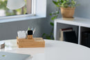 Bamboo Fast Wireless Charging Dock Station in Natural, supplier decorated product detail view
