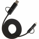 Boost 5-in-1 Long 65W PD Charging Cable, Black, blank detail view