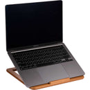 Desk Sense FSC® 100% Wood Laptop Stand in Wood, angled view