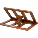 Desk Sense FSC® 100% Wood Laptop Stand in Wood, supplier blank angled view