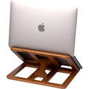 Desk Sense FSC® 100% Wood Laptop Stand in Wood, supplier blank angled view