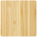 FSC® 100% Bamboo Wireless Charging Pad with Dual Outputs in Natural, supplier blank front view