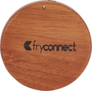 FSC® 100% Wood Wireless Charging Pad in Wood, supplier decorated front view
