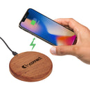 FSC® 100% Wood Wireless Charging Pad in Wood, supplier decorated product detail view