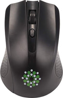 Galactic Wireless Mouse in Black, supplier decorated front view