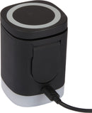 Glow 3-in-1 MagClick™ 15W Wireless Charging Stand, Black, blank supplier product photograph