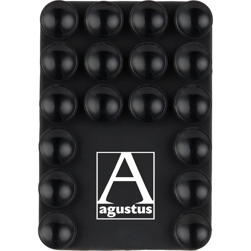 Hang On Suction Phone Mount with Magnets in Black, supplier decorated front view