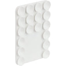 Hang On Suction Phone Mount with Magnets in White, supplier blank angled view