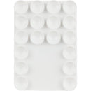 Hang On Suction Phone Mount with Magnets in White, supplier blank front view