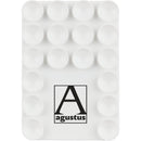 Hang On Suction Phone Mount with Magnets in White, supplier decorated front view