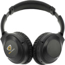 Hush Active Noise Cancellation Bluetooth Headphone, black, supplier-decorated front view