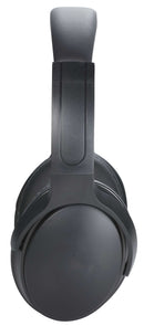 Light Up Logo Bluetooth Headphones in Black, supplier blank front view