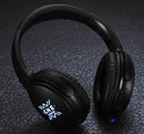 Light Up Logo Bluetooth Headphones in Black, supplier decorated product detail view