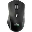 Light Up Logo Wireless Optical Mouse, Black, supplier sample front view