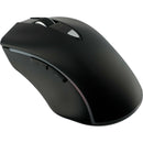 Light Up Logo Wireless Optical Mouse, Black, blank front view