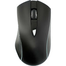 Light Up Logo Wireless Optical Mouse, Black, blank front view