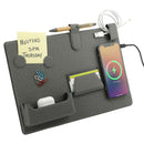 MagClick™ Fast Wireless Charging Desk Organizer, gray, blank product photograph