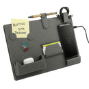 MagClick™ Fast Wireless Charging Desk Organizer, gray, blank product photograph