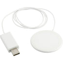 MagClick™ Fast Wireless Charging Pad, white, blank product photograph