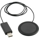 MagClick™ Fast Wireless Charging Pad, black, blank product photograph