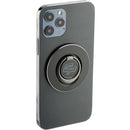 MagClick Phone Ring Holder and Stand, black, supplier-decorated product photograph