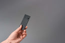 Mophie Rechargeable Locator Card, black, blank product photograph