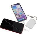 My Jolt 2,000 mAh Power Bank with Integrated Cables in White, supplier blank detail view