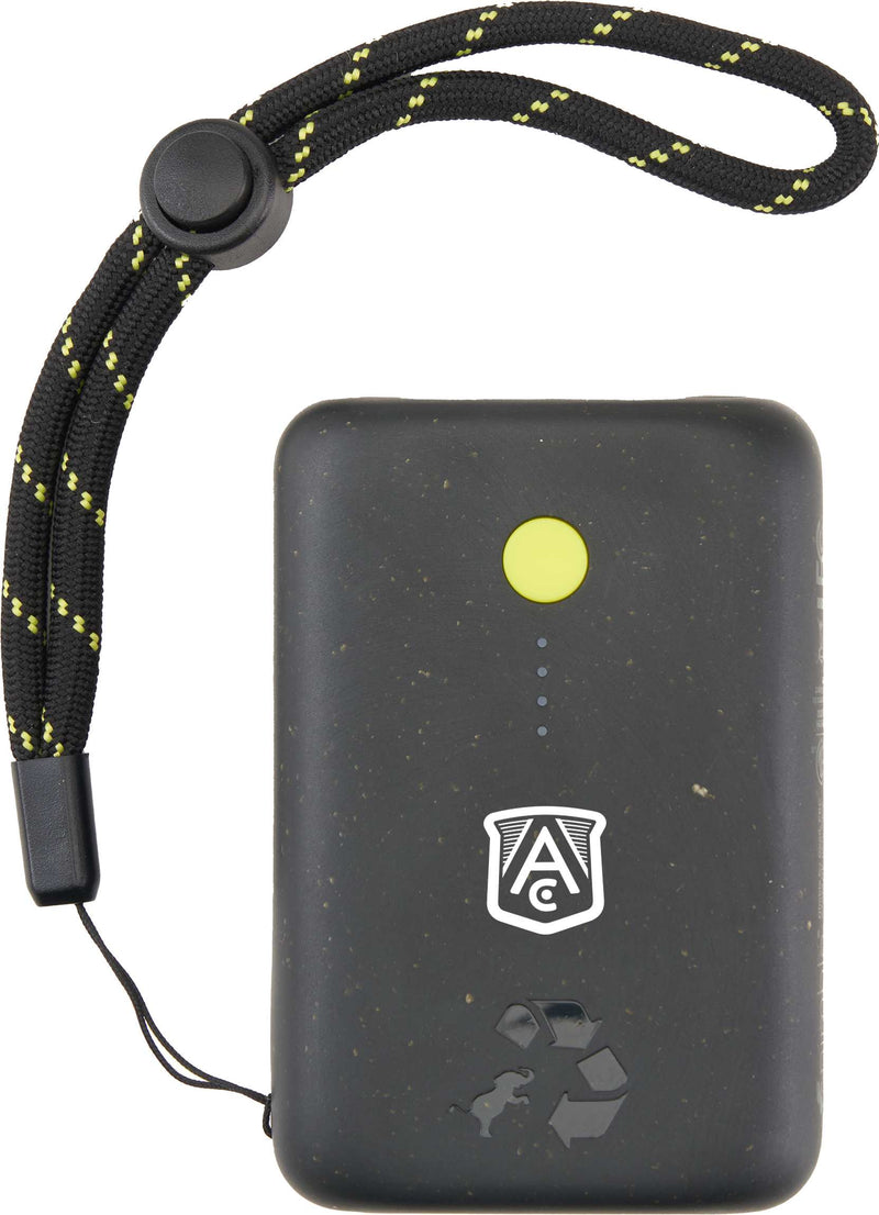 Nimble Champ 10000 mAh PD 20W Power Bank in Black, supplier decorated front view