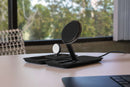 Nimble Fold 3-in-1 Wireless Charger in Black, product detail view