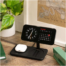 Nimble Podium 2-in-1 Wireless Charging Stand in Black, product detail view