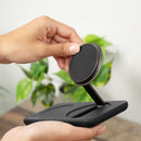 Nimble Podium 2-in-1 Wireless Charging Stand in Black, product detail view