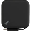Nimble Wally Stretch 35 Wall Charger with Retractable Cable in Black, supplier blank front view