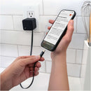 Nimble Wally Stretch 35 Wall Charger with Retractable Cable in Black, supplier blank product detail view