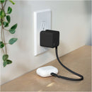 Nimble Wally Stretch 35 Wall Charger with Retractable Cable in Black, supplier blank product detail view