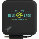 Nimble Wally Stretch 35 Wall Charger with Retractable Cable in Black, supplier decorated front view