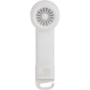 Pocket Chill Cooling Fan with 2,000 mAh Power Bank in White, supplier blank back view