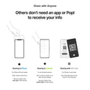 Popl Digital Business Card, white, front view