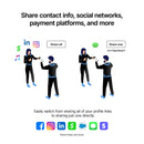 Popl Digital Business Card, white, front view