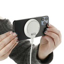 Recycled ABS MagClick™ Fast Wireless Charging Pad, white, product photograph