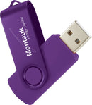 Rotate 2Tone Flash Drive 2GB, violet, supplier-decorated front view