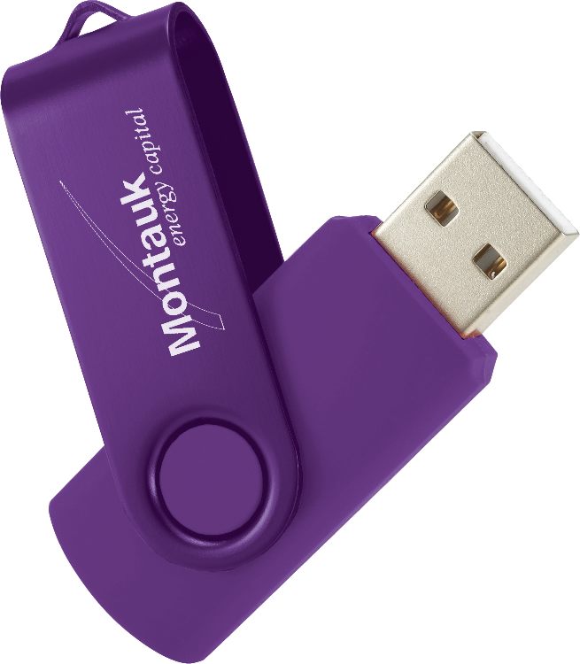 Rotate 2Tone Flash Drive 2GB, violet, supplier-decorated front view