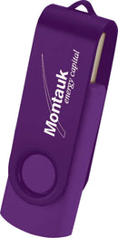 Rotate 2Tone Flash Drive 2GB, violet, supplier-decorated product photograph
