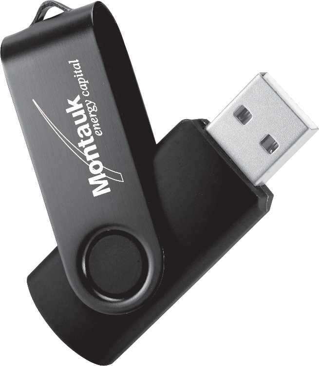Rotate 2Tone Flash Drive 4GB, black, supplier-decorated front view
