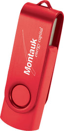 Rotate 2Tone Flash Drive 4GB, corporate red, supplier-decorated product photograph