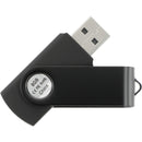 Rotate 2Tone Flash Drive 8GB, black, blank back view