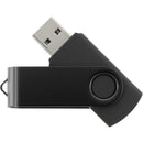 Rotate 2Tone Flash Drive 8GB, black, blank front view