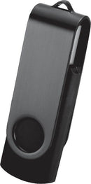 Rotate 2Tone Flash Drive 8GB, black, blank front view