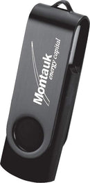 Rotate 2Tone Flash Drive 8GB, black, supplier-decorated product photograph