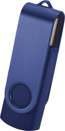 Rotate 2Tone Flash Drive 8GB, blue, blank front view